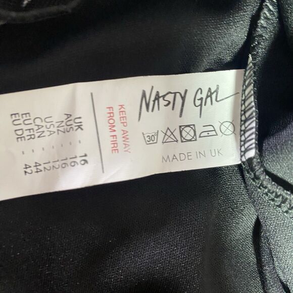 NASTYGAL Skirt Girls Star Print Mesh Tulle Pull On Elastic Knee Length 12 Black - Picture 6 of 7